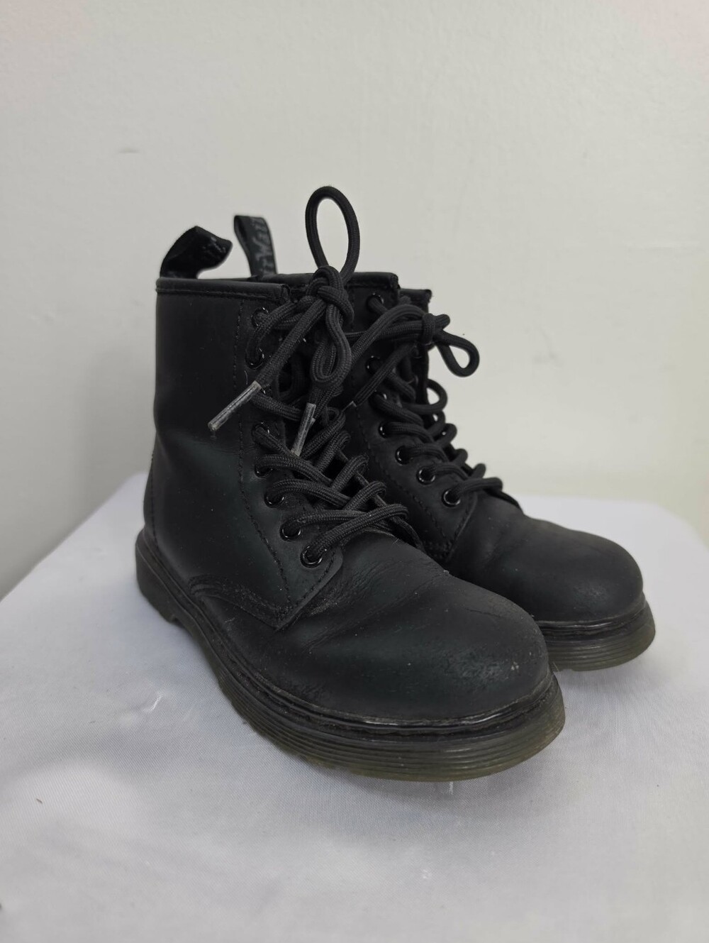 Dr. Martens Kids Black Lace-Up Side-Zip Ankle Boots